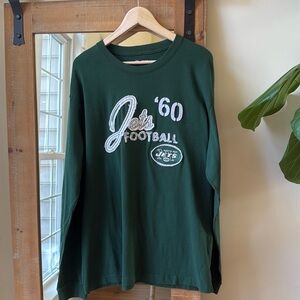 NFL Team Apparel NY Jets Embroidered Tee Shirt Size XL